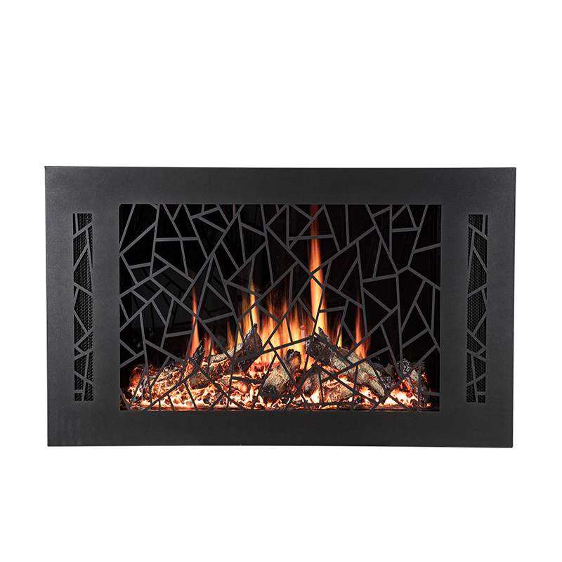 CE approved 40 inch artificial crackling burning sound wall recessed inserted simulated electric fireplace with heating function