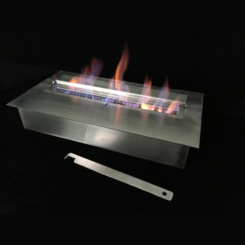 Manual bio-ethanol fireplace burner