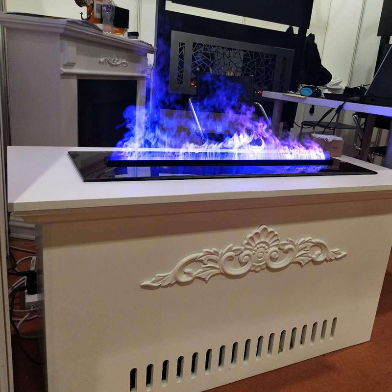 Modern decorative led light Muti colors changing 1000mm length 3D water vapor mist artificial flame electric fireplace